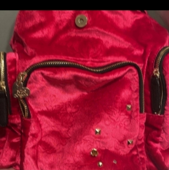 Nwot Vintage rare betsey johnson velour backpack